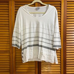 White and Gray Striped Top Wild Palms